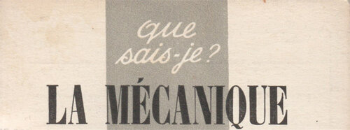 La mécanique